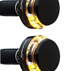 Motogadget mg6002011/mg6002012 – m-blaze Disc LED Bar End Blinker, schwarz, Paar für 7/20,3 cm und 2,5 cm Bars