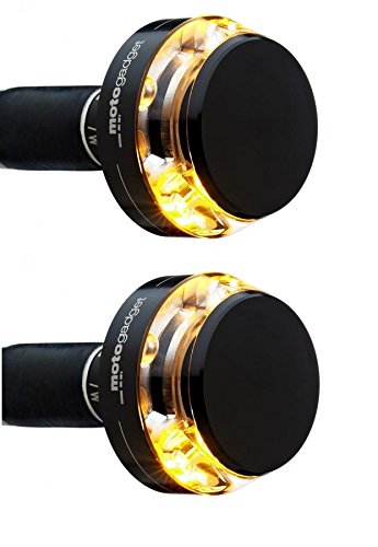 Motogadget mg6002011/mg6002012 – m-blaze Disc LED Bar End Blinker, schwarz, Paar für 7/20,3 cm und 2,5 cm Bars