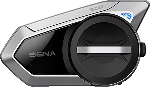 Sena 50S Motorrad Bluetooth Headset mit Drehrad und Sound by Harman Kardon, integriertem Mesh Intercom System und Premium Mikrofon & Lautsprechern, Doppelpack